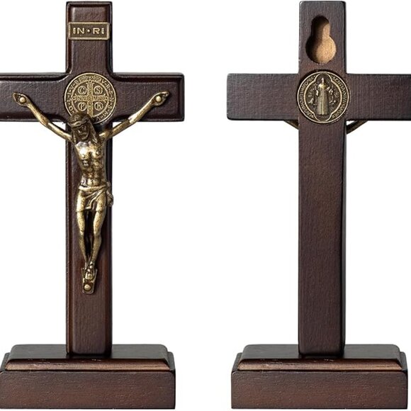Wood Jesus Christ Wall Hanging Cross Crucifix for Table or Wall Home Decoration - Picture 6 of 6